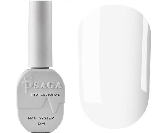 SAGA. No Wipe Color Top, White, 10 ml. Топ без липкого шару, білий #1