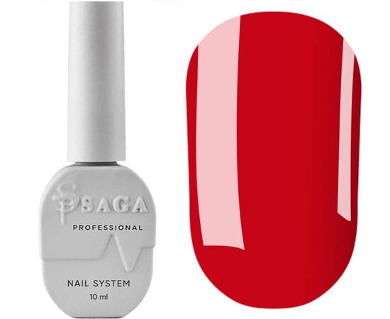 SAGA. No Wipe Color Top, Red, 10 ml. Топ без липкого шару, червоний #1