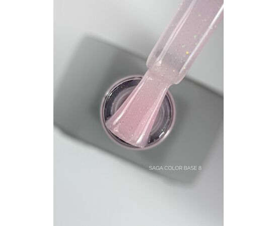 SAGA. Color base, #08, 10 ml. Кольорова база з шимером #1
