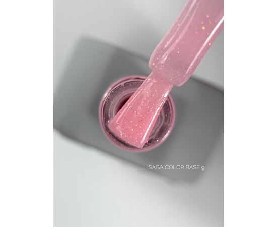 SAGA. Color base, #09, 10 ml. Кольорова база з шимером #1