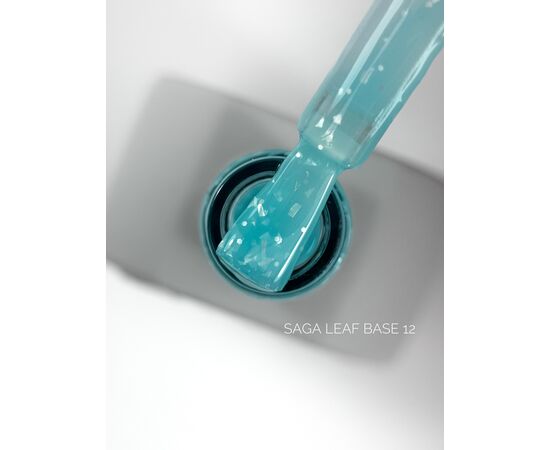 SAGA. Leaf base, #12, 10 ml. Кольорова база із білою поталлю #1