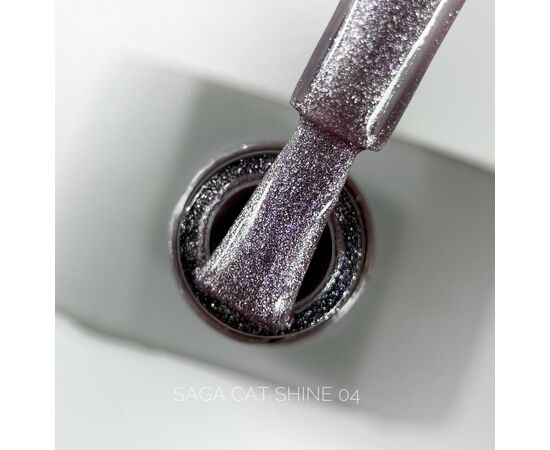 SAGA. Cat's Eye Gel Polish "Cat Shine", #04, 10 ml. Гель-лак "Котяче око" #1