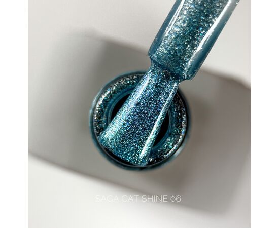 SAGA. Cat's Eye Gel Polish "Cat Shine", #06, 10 ml. Гель-лак "Котяче око" #1