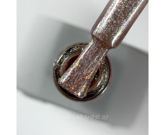 SAGA. Cat's Eye Gel Polish "Cat Shine", #07, 10 ml. Гель-лак "Котяче око" #1