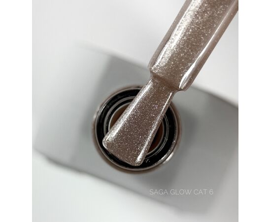 SAGA. Cat's Eye Gel Polish "Glow Cat", #06, 10 ml. Гель-лак "Котяче око" #1