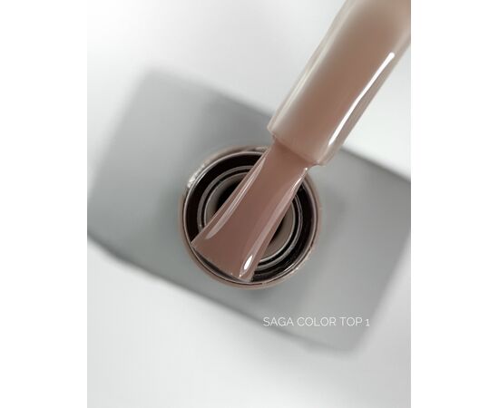 SAGA. Color Top, no wipe, #1, 10 ml. Кольоровий топ без липкого шару #1