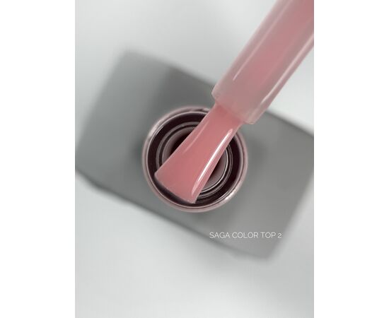 SAGA. Color Top, no wipe, #2, 10 ml. Кольоровий топ без липкого шару #1