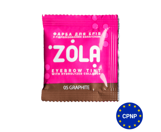 ZOLA. Eyebrow Tint with Collagen, 05, Graphite, 5 ml. Фарба для брів з колагеном, холодний графітовий #1