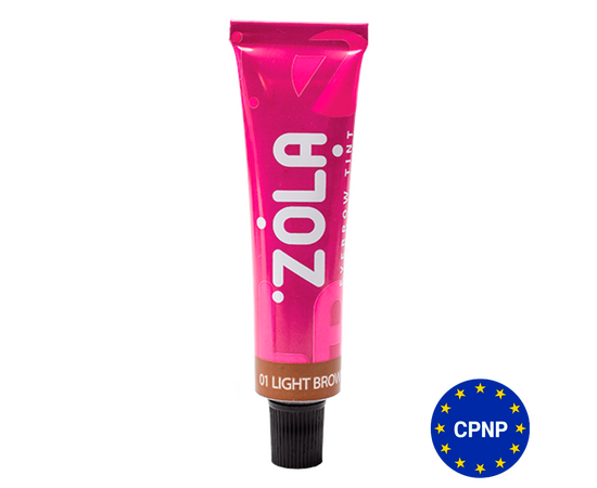 ZOLA. Eyebrow Tint with Collagen, 01, Light Brown, 15 ml. Фарба для брів з колагеном, світлий коричневий #1