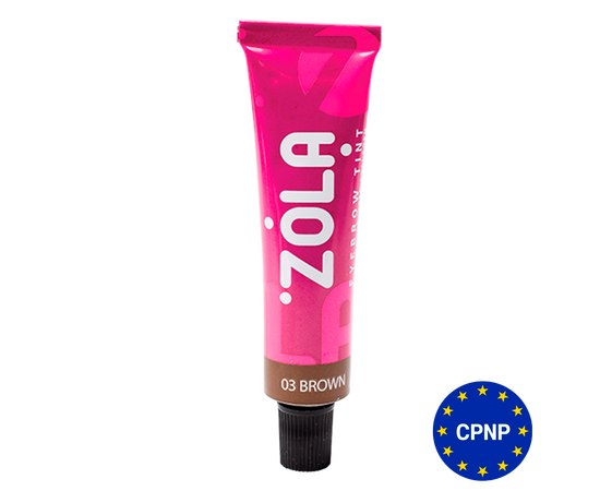 ZOLA. Eyebrow Tint with Collagen, 03, Brown, 15 ml. Фарба для брів з колагеном, коричневий #1