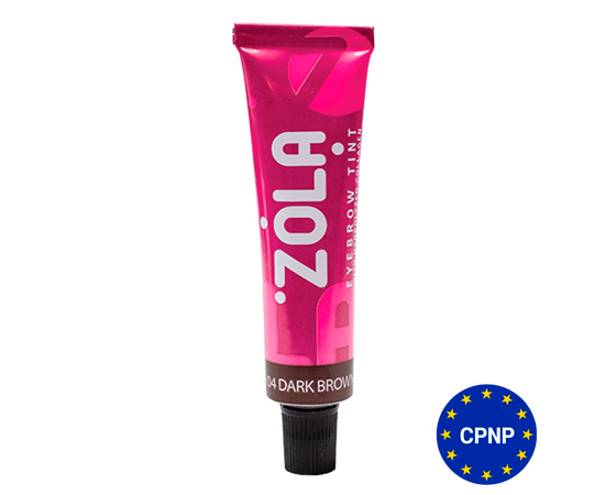 ZOLA. Eyebrow Tint with Collagen, 04, Dark Brown, 15 ml. Фарба для брів з колагеном, темний коричневий #1
