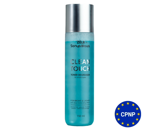 ZOLA x Sonya Brows. Brow & Lash Toner-degreaser, Clean Touch, 150 ml. Тонер-знежирювач для брів та вій #1