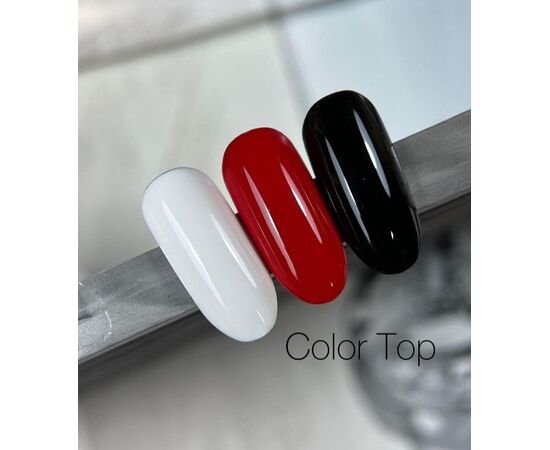 SAGA. No Wipe Color Top, Black, 10 ml. Топ без липкого шару, чорний #3