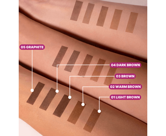 ZOLA. Eyebrow Tint with Collagen, 01, Light Brown, 5 ml. Фарба для брів з колагеном, світлий коричневий #2