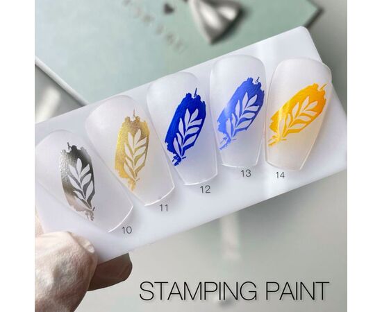 SAGA. Stamping nail polish, #12, Dark Blue, 8 ml. Лак-фарба для стемпінгу, синій #2