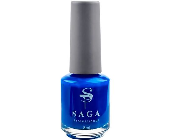 SAGA. Stamping nail polish, #09, Blue, 8 ml. Лак-фарба для стемпінгу, блакитний #2