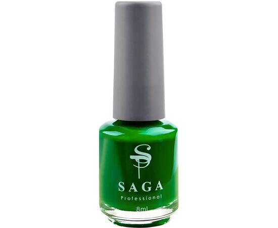 SAGA. Stamping nail polish, #07, Green, 8 ml. Лак-фарба для стемпінгу, зелений #2