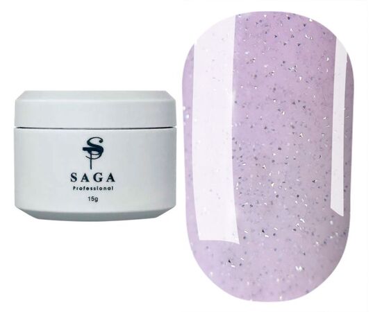 SAGA. Builder Gel "Night", 15 ml, #03. Гель для укріплення та нарощування, світловідбиваючий #1