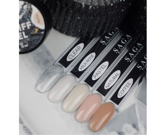 SAGA. Stiff Gel, 15 ml, #03, Milk Rose. Густий гель для укріплення та нарощування #5