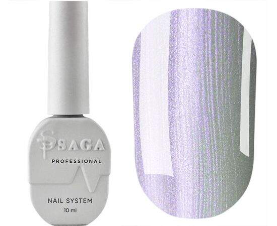 SAGA. Cat's Eye Gel Polish "Silk Cat", #01, 10 ml. Гель-лак "Котяче око" з перламутром #1