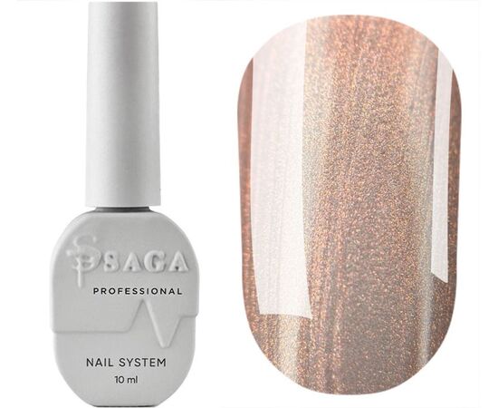 SAGA. Cat's Eye Gel Polish "Silk Cat", #03, 10 ml. Гель-лак "Котяче око" з перламутром #1