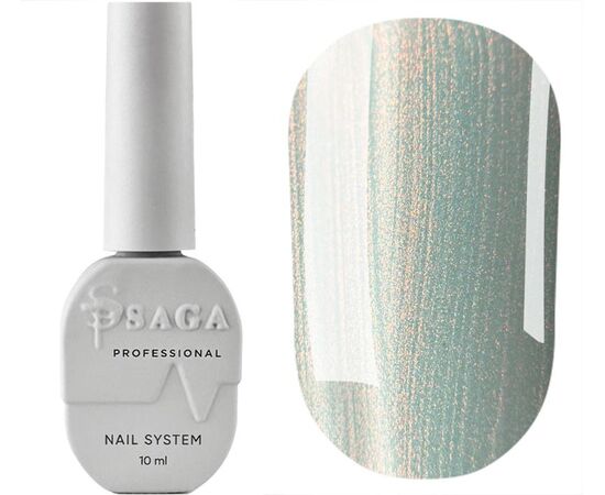 SAGA. Cat's Eye Gel Polish "Silk Cat", #04, 10 ml. Гель-лак "Котяче око" з перламутром #1