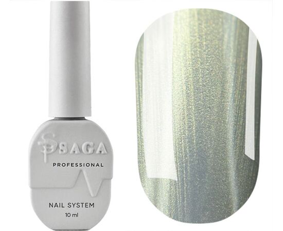 SAGA. Cat's Eye Gel Polish "Silk Cat", #05, 10 ml. Гель-лак "Котяче око" з перламутром #1