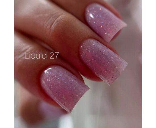 SAGA. Liquid Gel, 15 ml, #27. Рідкий гель для укріплення та нарощування з шимером #2