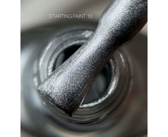 SAGA. Stamping nail polish, #10, Silver, 8 ml. Лак-фарба для стемпінгу, срібний #1