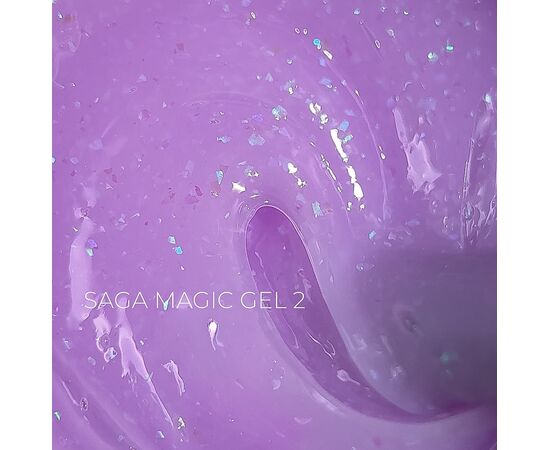 SAGA. Builder Gel "Magic", 15 ml, #02. Гель для укріплення та нарощування з поталлю #1