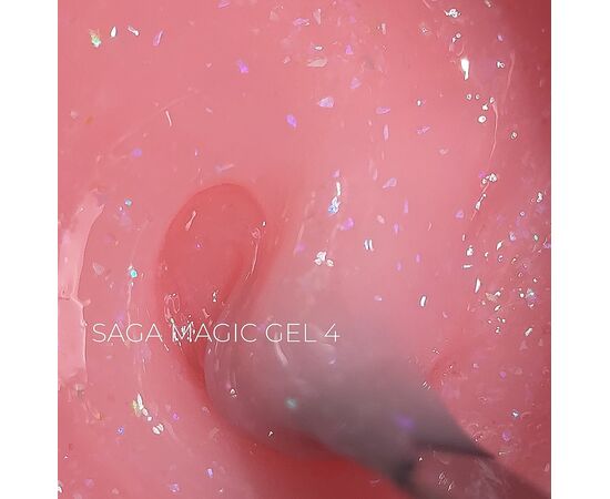 SAGA. Builder Gel "Magic", 15 ml, #04. Гель для укріплення та нарощування з поталлю #1