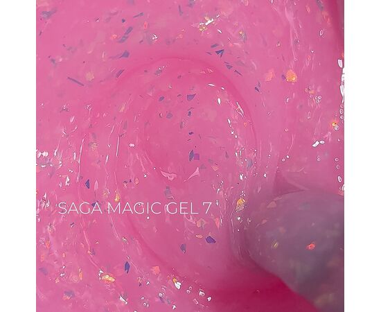 SAGA. Builder Gel "Magic", 15 ml, #07. Гель для укріплення та нарощування з поталлю #1