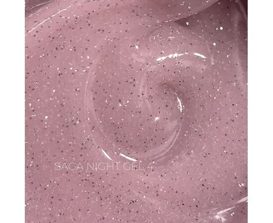 SAGA. Builder Gel "Night", 15 ml, #04. Гель для укріплення та нарощування, світловідбиваючий #2