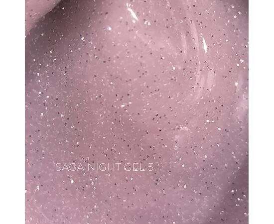 SAGA. Builder Gel "Night", 15 ml, #05. Гель для укріплення та нарощування, світловідбиваючий #2