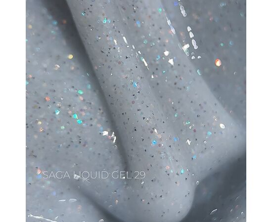 SAGA. Liquid Gel, 15 ml, #29. Рідкий гель для укріплення та нарощування з шимером #1