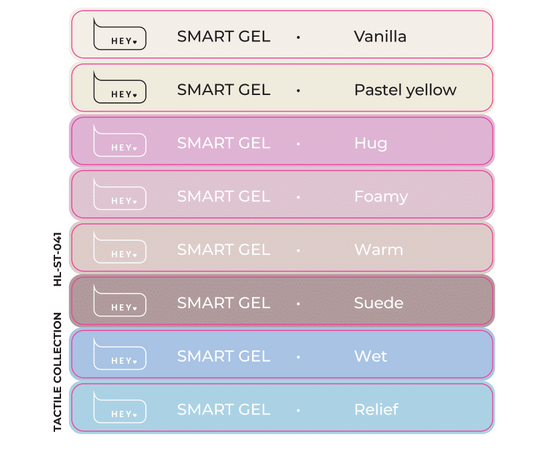 HEYLOVE. Набір наклейок для демонстраційних тіпс. Smart gel, Tactile collection #1