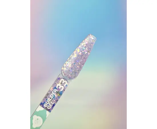 You Are Cute. Builder Gel #33, 15 ml, гель для нарощування з блискучими частинками #2