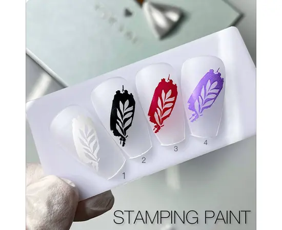 SAGA. Stamping nail polish, #03, Red, 8 ml. Лак-фарба для стемпінгу, червоний #4