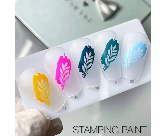 SAGA. Stamping nail polish, #16, Fuchsia, 8 ml. Лак-фарба для стемпінгу, фуксія #4