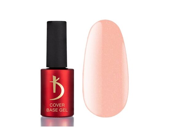УЦІНКА / KODI Cover base gel #4, PEACH with gold shimmer, 7 ml, теплий персиковий з золотистим шимером #1
