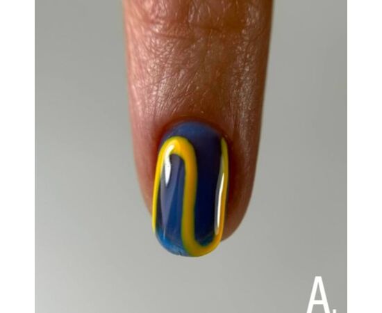 ADORE. Marble Glass Gel Polish, #MG-29, Lazurite, 8 ml. Вітражний гель-лак, яскраво-синій #5