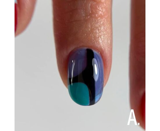 ADORE. Marble Glass Gel Polish, #MG-30, Azurine, 8 ml. Вітражний гель-лак, насичено-синій #5