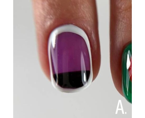 ADORE. Marble Glass Gel Polish, #MG-32, Kunzite, 8 ml. Вітражний гель-лак, світло-фіолетовий #5
