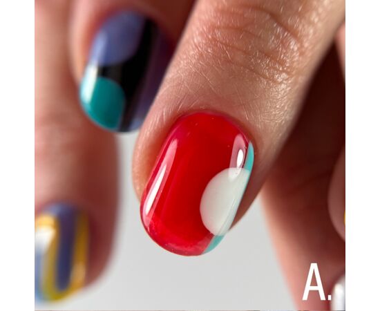 ADORE. Marble Glass Gel Polish, #MG-34, Cuprite, 8 ml. Вітражний гель-лак, червоний #5