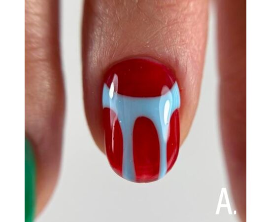 ADORE. Marble Glass Gel Polish, #MG-35, Pyrope, 8 ml. Вітражний гель-лак, вогненно-червоний #6