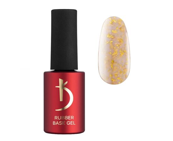 УЦІНКА / KODI Cover base Flake №8 Нюд із золотою поталлю, 7 ml #1