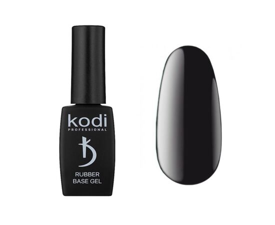 УЦІНКА / KODI Black Rubber base for gel polish, 8 ml, Каучукова базова основа для гель-лаку, чорна #1