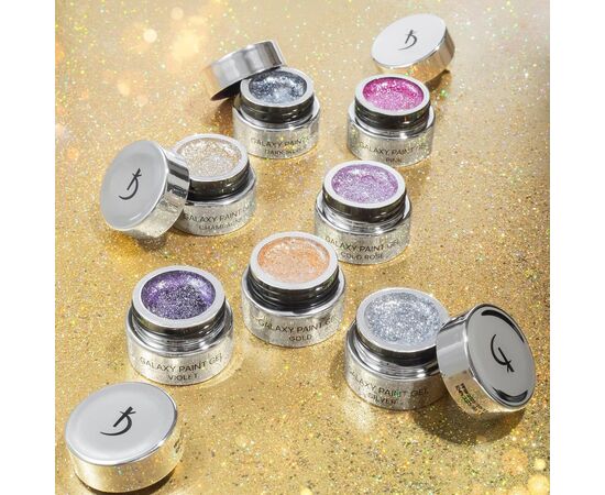 УЦІНКА / KODI Paint Gel GALAXY №2 Silver, срібло, 4 ml, гель-фарба #4