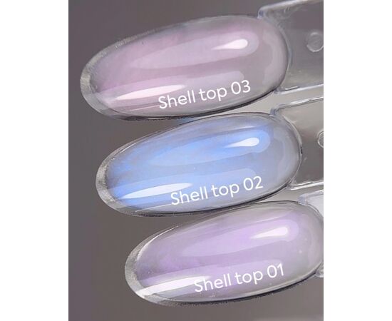 NOTD. Shell Top #01, 10 ml, перлинний топ з ліловою втиркою #5