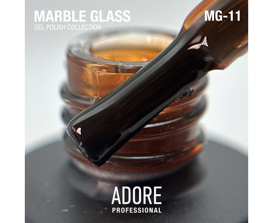 ADORE. Marble Glass Gel Polish, #MG-11, Goldstone, 8 ml. Вітражний гель-лак, карамельна глазур #2